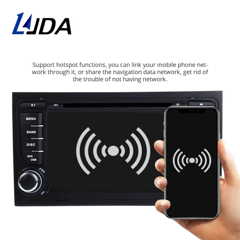 GPS навигатор LJDA 2 din для Audi A4 S4 RS4 2002 2003 2004 2005 2006 2007 2008 автомобильный DVD плеер