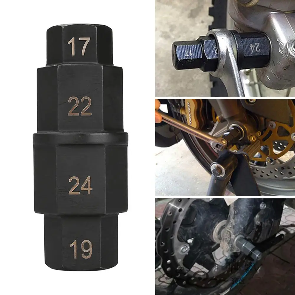 

Инструмент для снятия шестигранного шпинделя для переднего и заднего колеса мотоцикла, 17, 19, 22, 24 мм, для Honda/Kawasaki/Suzuki/Yamaha