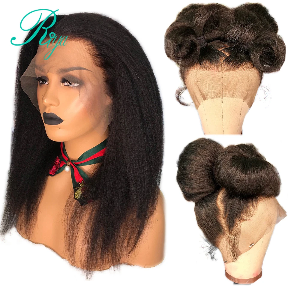 Полный парик шнурка 360 фронтальные человеческие волосы парики для черных женщин