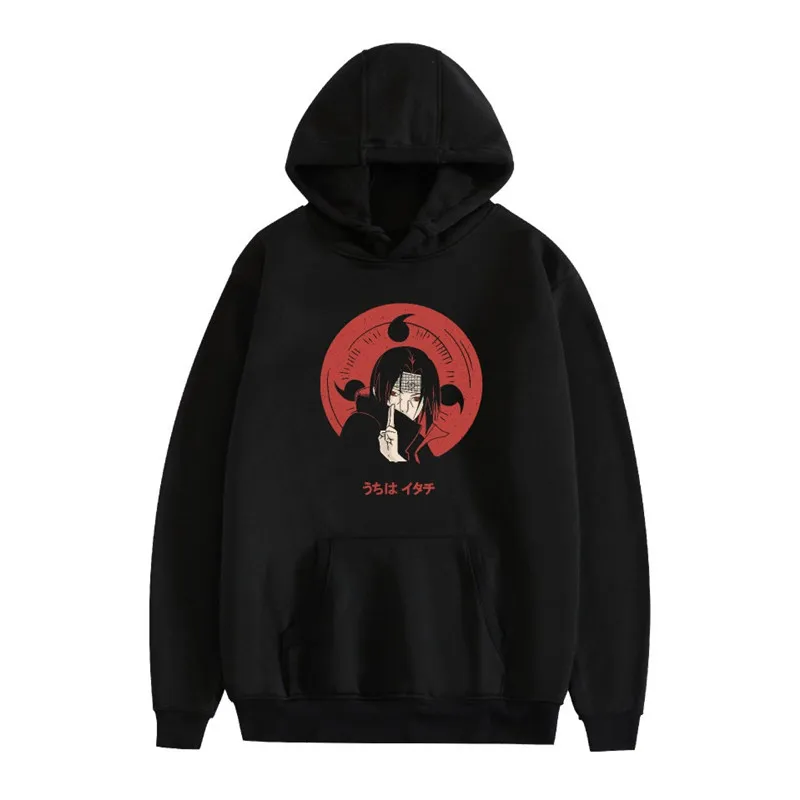 

Hot Sale Anime Sasuke Hoodie Streetwear itachi pullover Sweatshirt Men/womens Casual Pullovers Unisex hooded Oversized top R1230