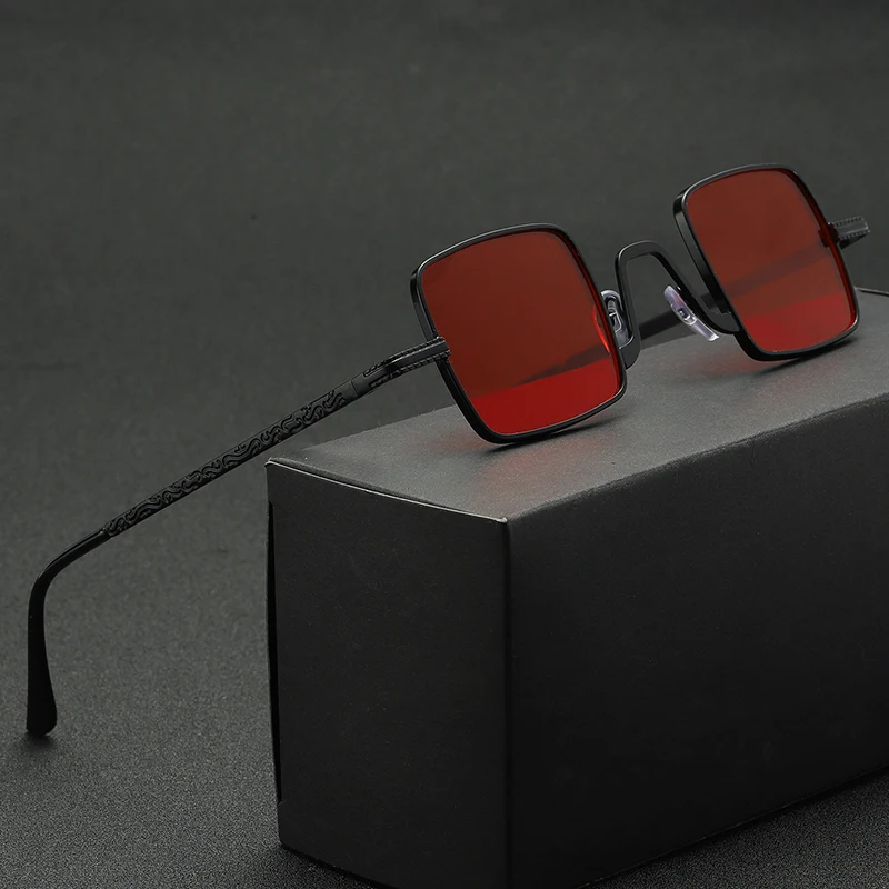 

2021 New Punk Glasses Women Sunglasses Classic Metal Square Sun Mirror Brands Design Vintage Sun Glasses Women Men Uv400