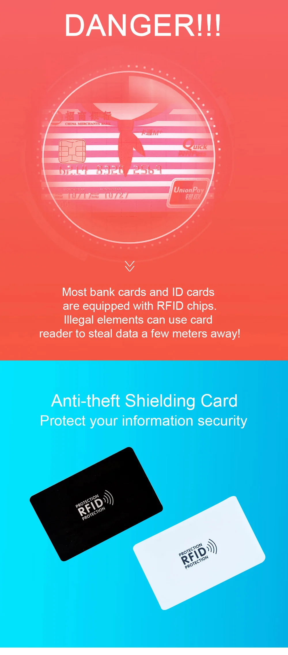 5 шт./лот) RFID Противоугонная защита информации Противоугонная защитная карта подарочный модуль Противоугонная блокирующая карта