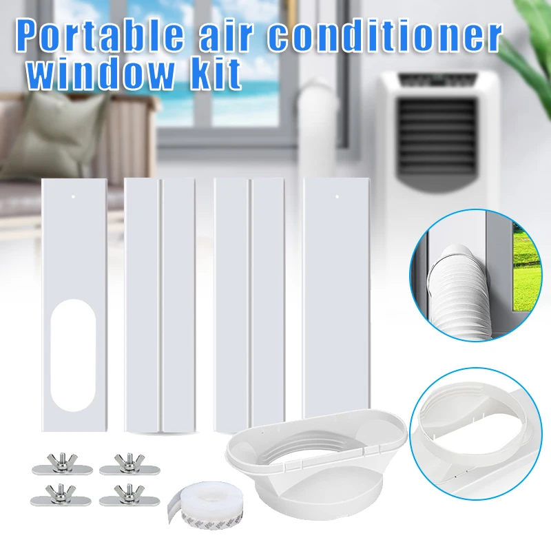 

Air Conditioner Window Seal Kit Universal Adjustable Panel Replaceable Accessories for Exhaust Hose Easy Installation MDJ998