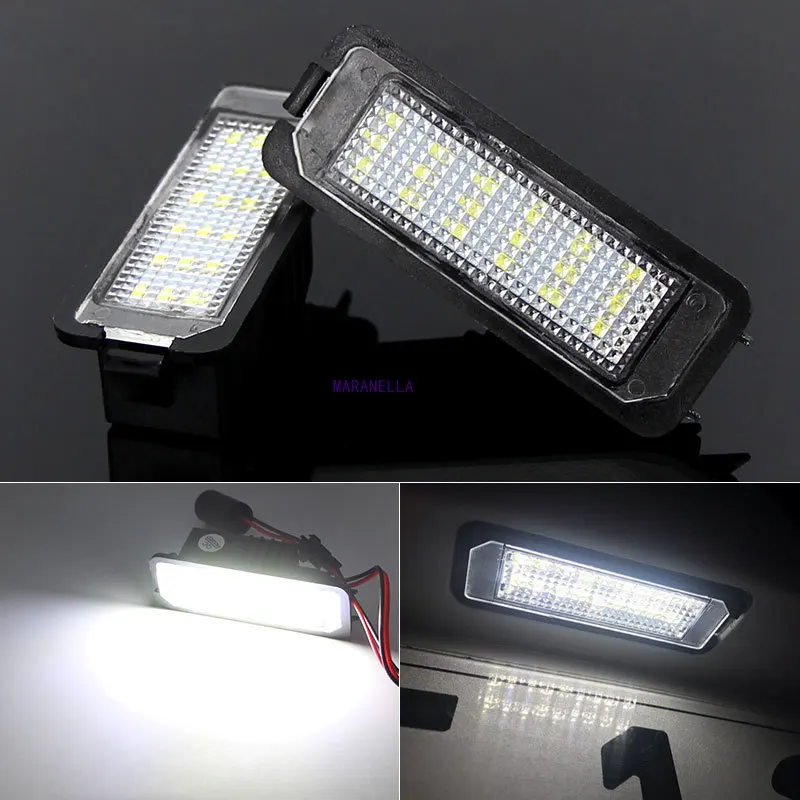 

2pcs canbus LED License Plate Lights For Skoda Superb 3T4 3T5 Seat Ibiza 4 5 Altea Exeo Toledo 4 Leon 2 3 OEM Replacement Bulb