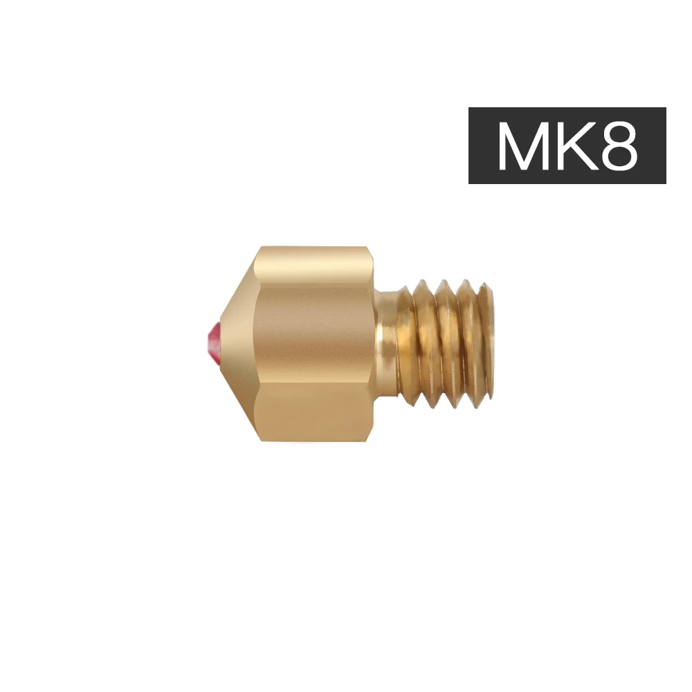 MK8 красный распылитель 1,75 мм сопла 0,4 мм высокотемпературный рубиновый MK8 сопло для PETG ABS PET PEEK нейлон PRUSA I3 ENDER CR10 Hotend