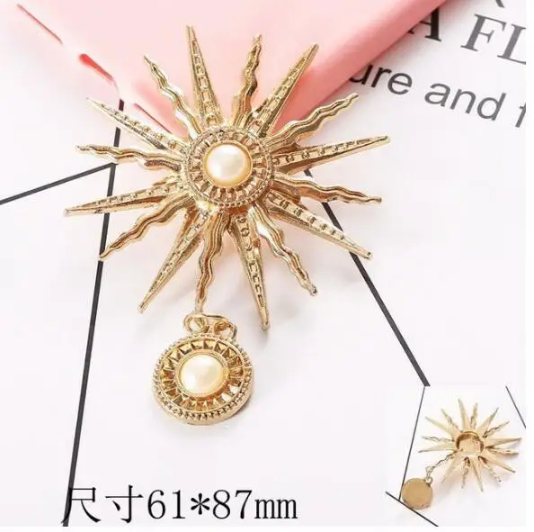 Подвеска в виде солнца для изготовления ювелирных изделий большой Стразы