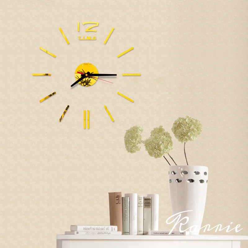 Новинка 2020 часы настенные 3d акриловые зеркальные наклейки сделай сам украшение