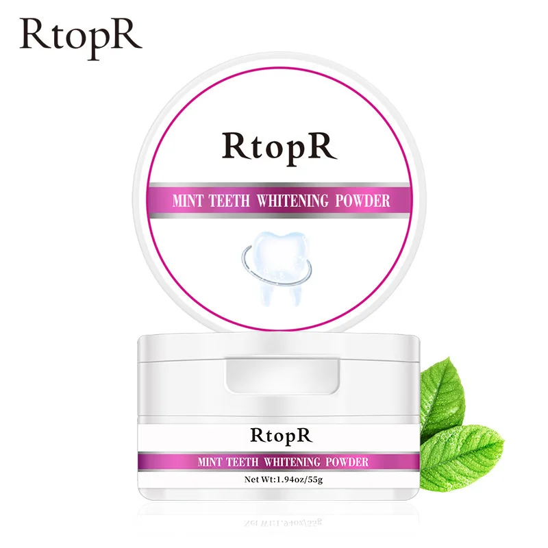 

RtopR Teeth Whitening Powder Products Pearl Essence Natural Dental Toothpaste Toothbrush Oral Hygiene Remove Stains Plaque 55g