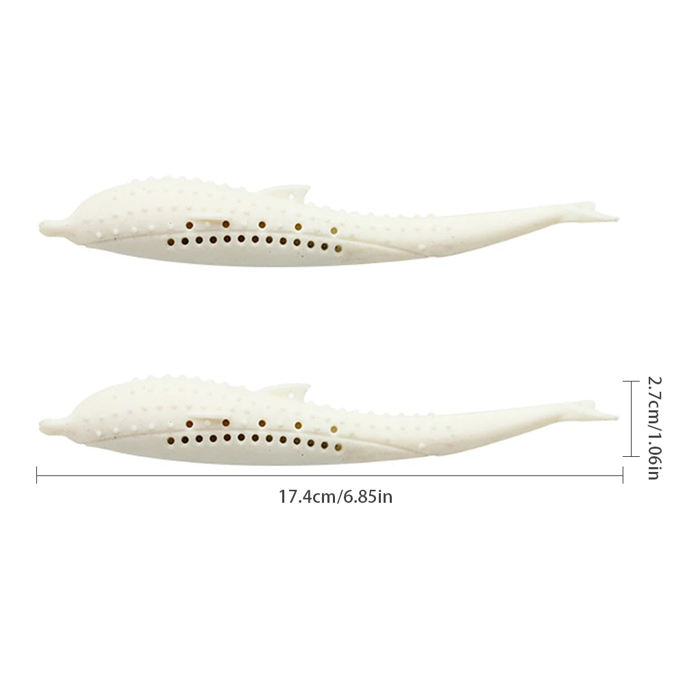 2 шт. игрушки для прорезывания зубов домашних животных в форме рыбки силиконовые