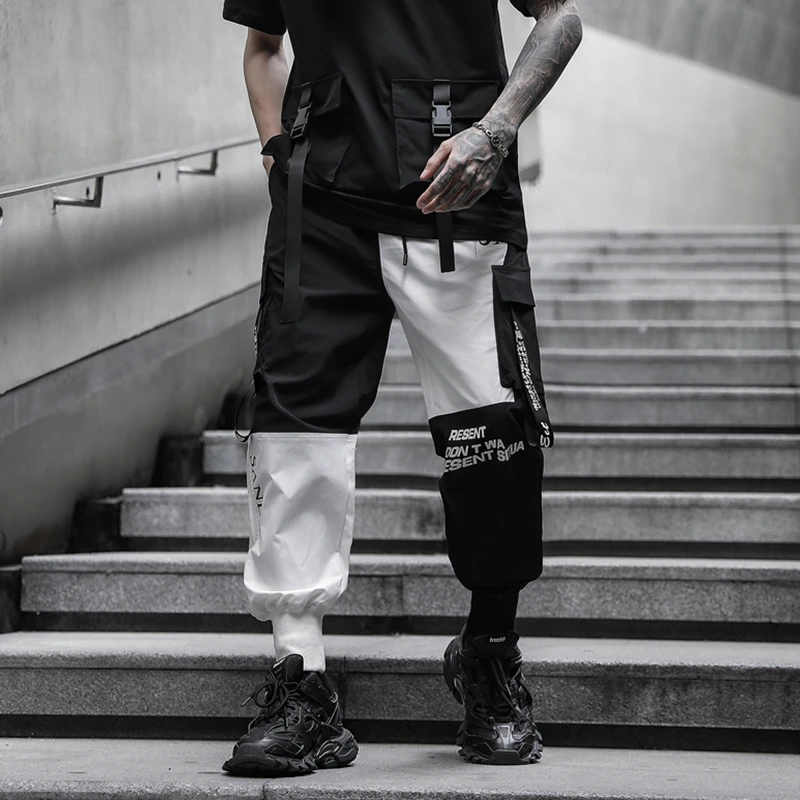 

Mens High Street Sweatpants Hip Hop Casual Cargo Trousers Male 2020 New Streetwear Man Jogging Pants Multi-Pocket Dropshipping
