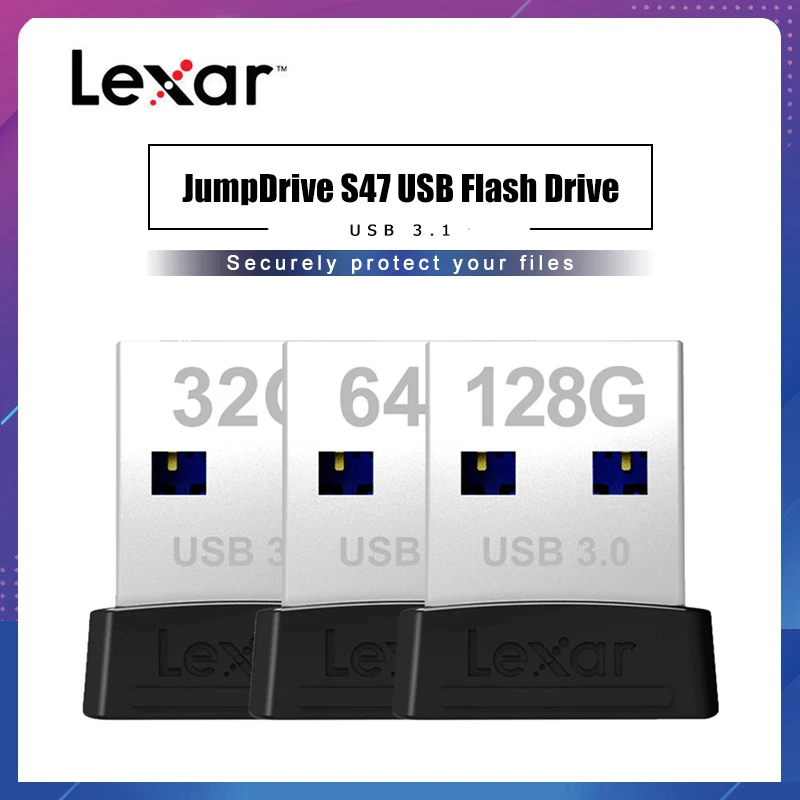 

Новый оригинальный Lexar JumpDrive S47 USB 3,1 флеш-накопитель 128 Гб 64 ГБ 32 ГБ мини Флешка USB 3,0 Флешка до 250 МБ/с./с u-диск для ПК