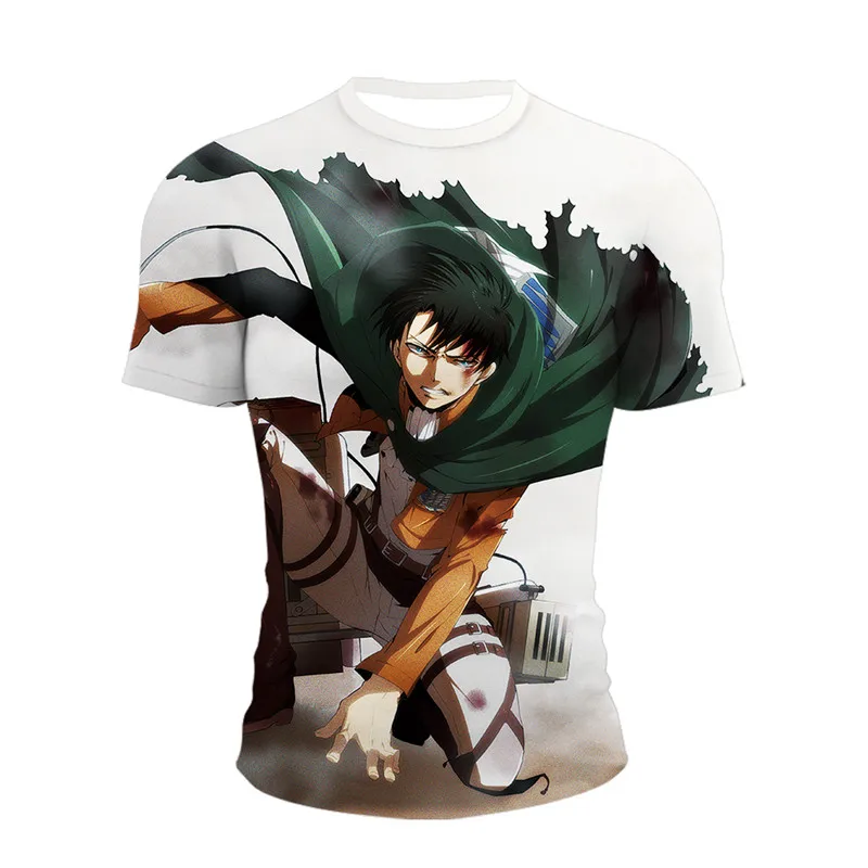 

Shingeki No Kyojin Anime T Shirt Camisetas Manga For Men Tops Ropa Hombre Tee Camisa Masculina Verano Koszulki Chemise Homme