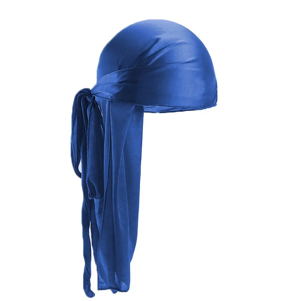 

Men Women Silk Satin Breathable Silky Durag 360 Wave Cool Bandana Hat Turban