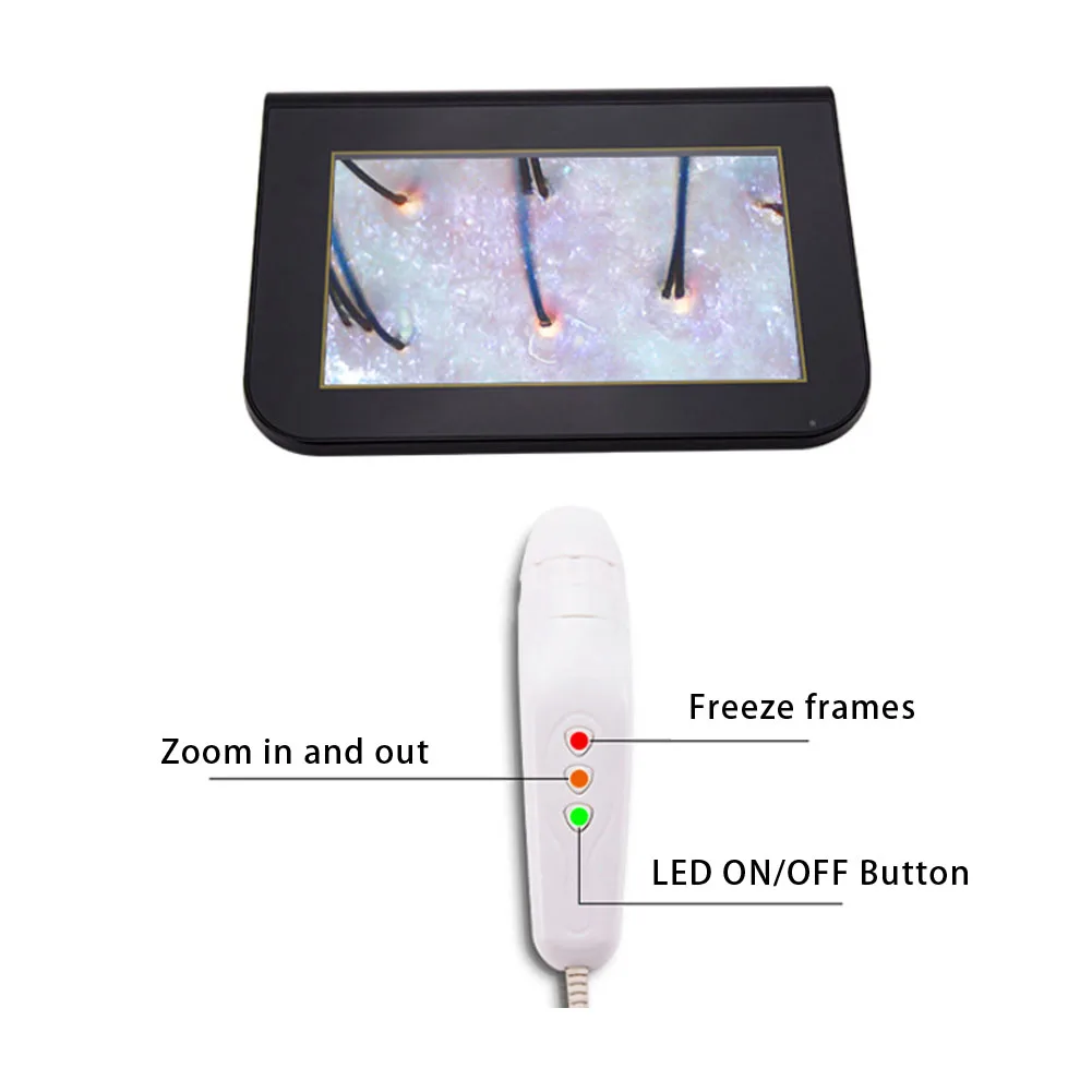 Профессиональный электрический детектор кожи лица анализатор волос тестер для