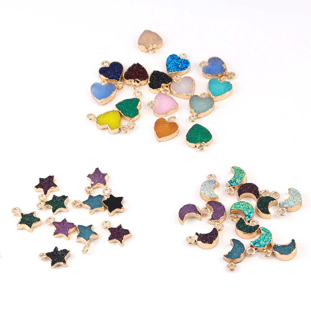 Искусственный драгоценный камень искусственная Друза разноцветный Шарм для