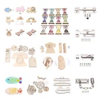 Детские аксессуары для занятой доски Монтессори, деревянный игрушечный Материал сделай сам, детали для доски для раннего развития, 1 комплект