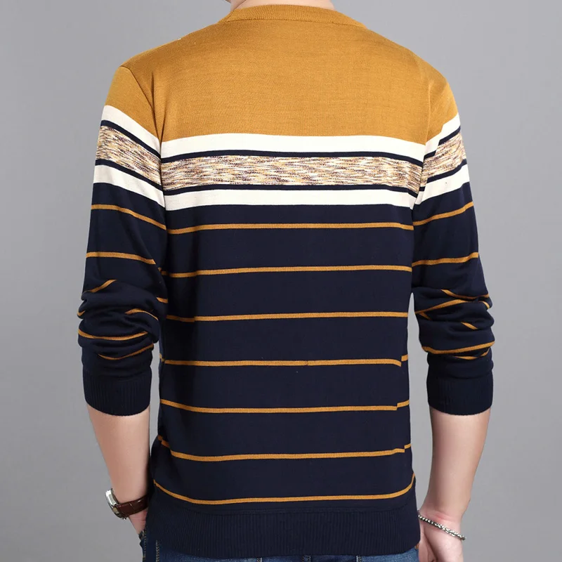 2019 designer pullover striped men sweater mensthin jersey knitted sweaters mens wear slim fit knitwear fashion clothing 10014 | Мужская