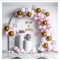 Party Sequin Balloon Pink White Metal Gold Balloon Baby Girl Balloon Theme Party Decoration Wedding Decoration Valentine's Day