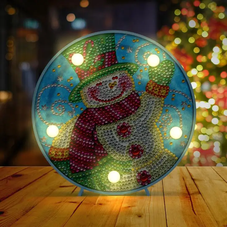 Новая лампа DIY светодиодный ночник с алмазной росписью рождественское животное Пингвин вышивка крестиком специальная форма свадебное украшение