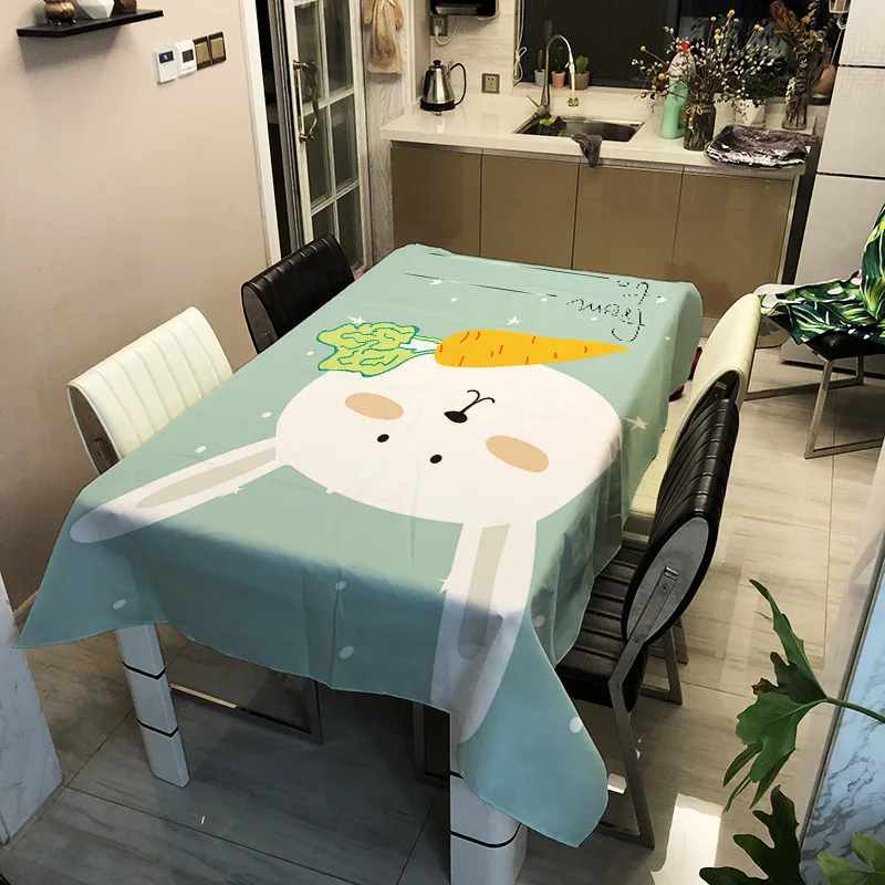 

Rectangular Table Cloths Cute Cartoon Animals Tablecloth On The Table Oilproof Tapete Blankets And Bedspreads Table Cover