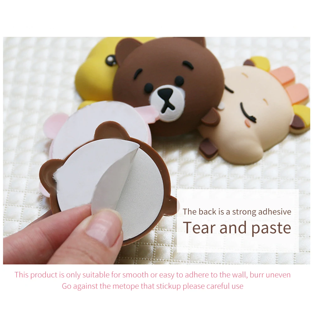 Cartoon Cute Animals Rubber Fender Lock Thickening Mute Door Fenders Protective Wall Mat Shakeproof and Noise Reduction Y | Дом и сад