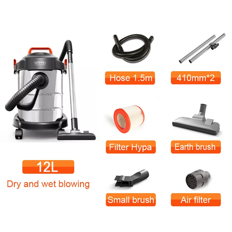 

High Suction Household Multi-Function Wet Dry Blowing Sweeping Vacuum Cleaner Barrel Type Factory Workshop Cleaning Machine