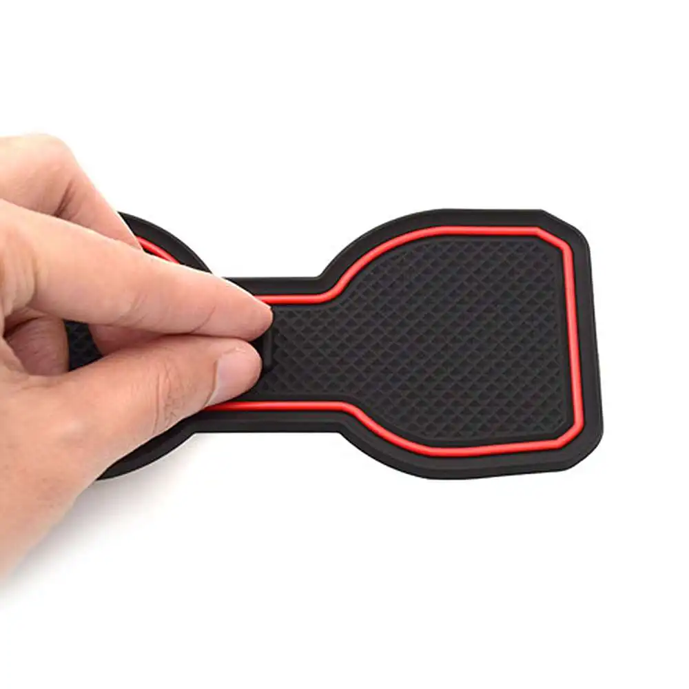 

1 Kit Car Door Slot Mat Central Control Storage Mat Water Cup Non-slip Mat