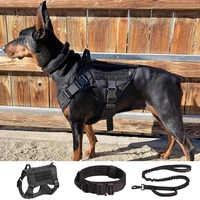 military tactical dog collars lead vest walking training dog collar control handle for small large dogs german shepherd