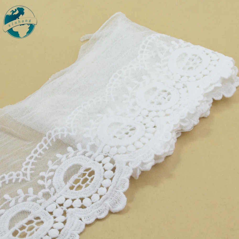 16 5 см широкая волна отбеленный хлопок вышивка Жанна д 'Арк французское кружево