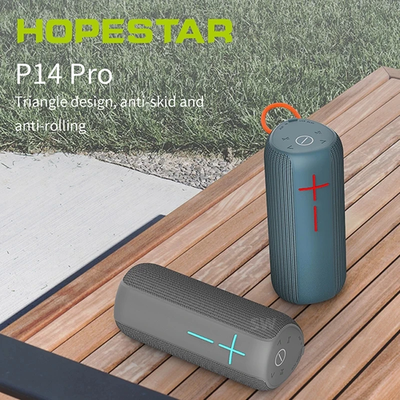 

HOPESTAR-P14 Pro Беспроводной Портативный IPX6 Водонепроницаемый Bluetooth Динамик бас Колонка для использования в хозяйстве Бумбокс с микрофоном USB TF FM радио
