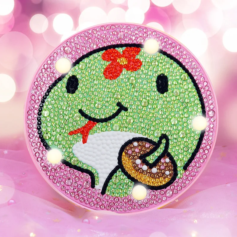 Новинка 2020 г. DIY милая змея картина светодиодная подсветка полный набор маленький