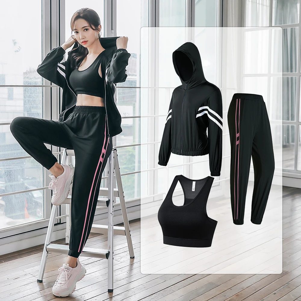 Женский комплект для йоги свободная повседневная куртка спортивный костюм