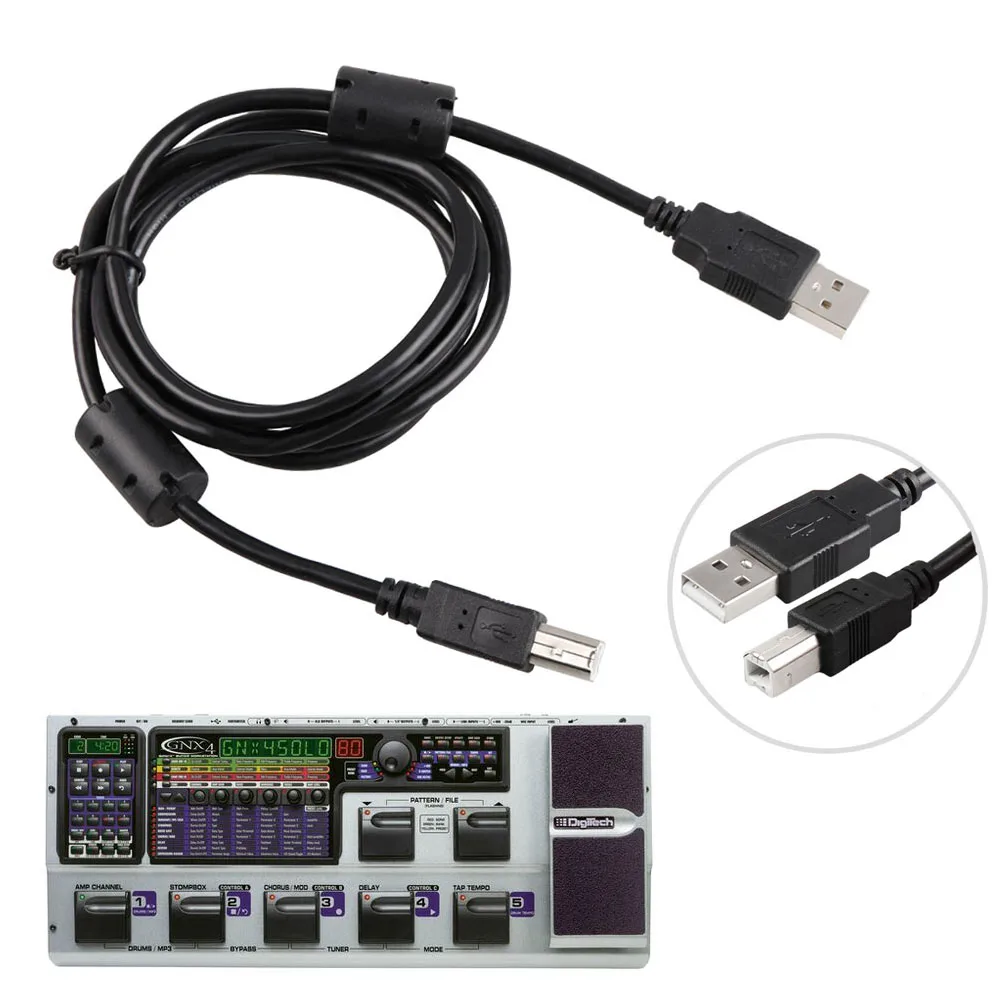 Профессиональный Электрический гитарный коннектор USB 2 0 квадратный штекер