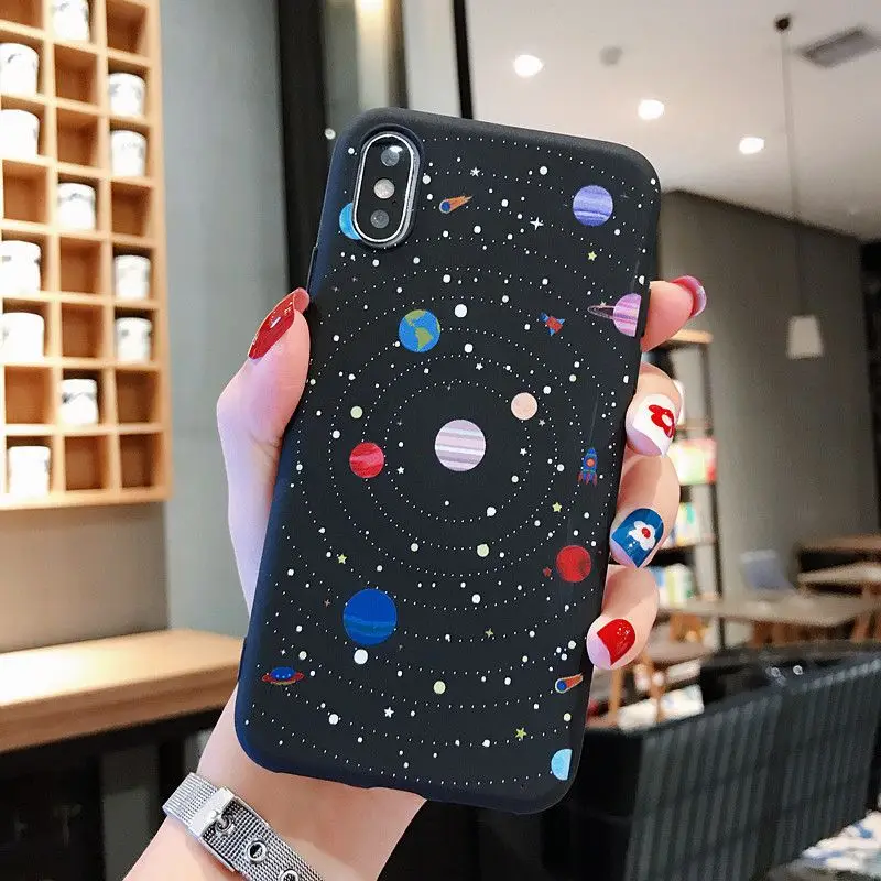 I07 Чехол для телефона YOUVEI для iPhone 5, 6, 6 S, 7, 7 Plus, 8, 8 Plus, X, XR, XS Max, милый силиконовый чехол с рисунком Луны, чехол для iPhone 7 - Цвет: I07