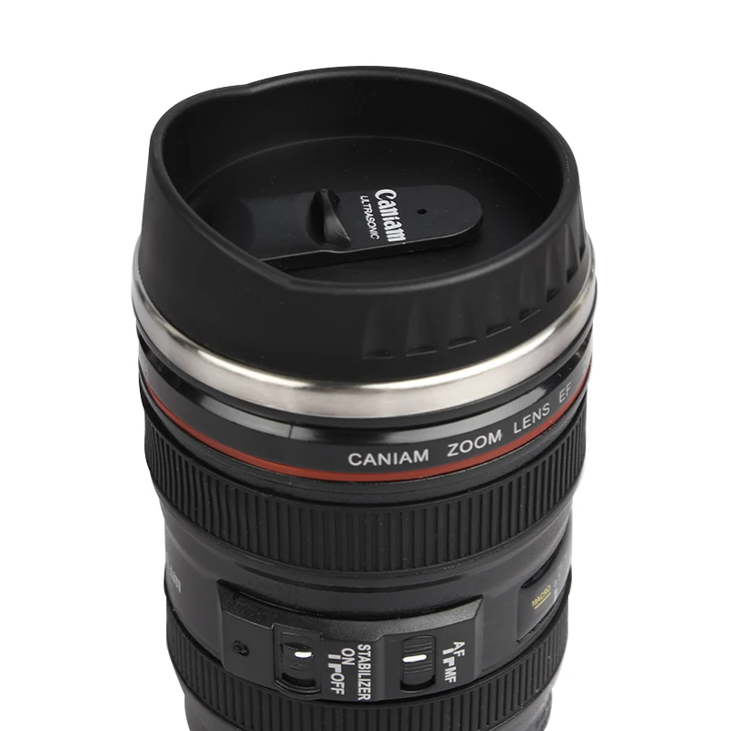 2 Color 24-105MM Lens Coffee Mug Travel Thermos Tumbler Stainless Steel Water Bottle Creative Insulated Cold Cup New Camera | Дом и сад