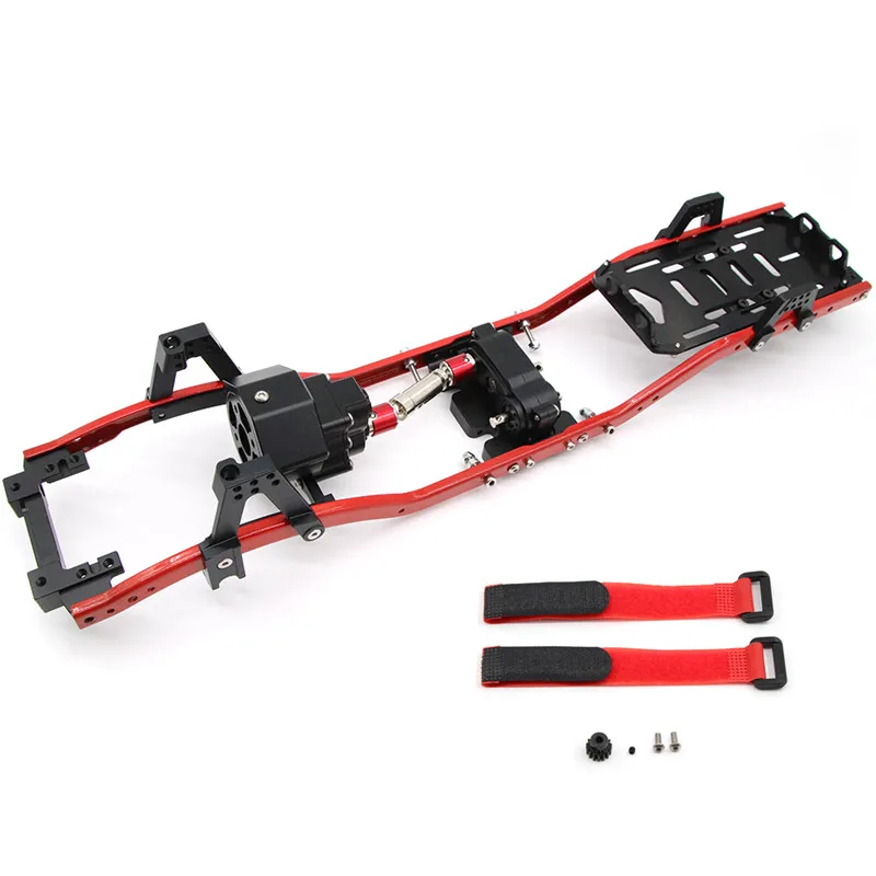

NEW 313mm 12.3" Wheelbase Prefixal Gearbox Metal Chassis Frame for 1/10 RC Crawler Car Axial SCX10 & SCX10 II 90046 Toy For Kids
