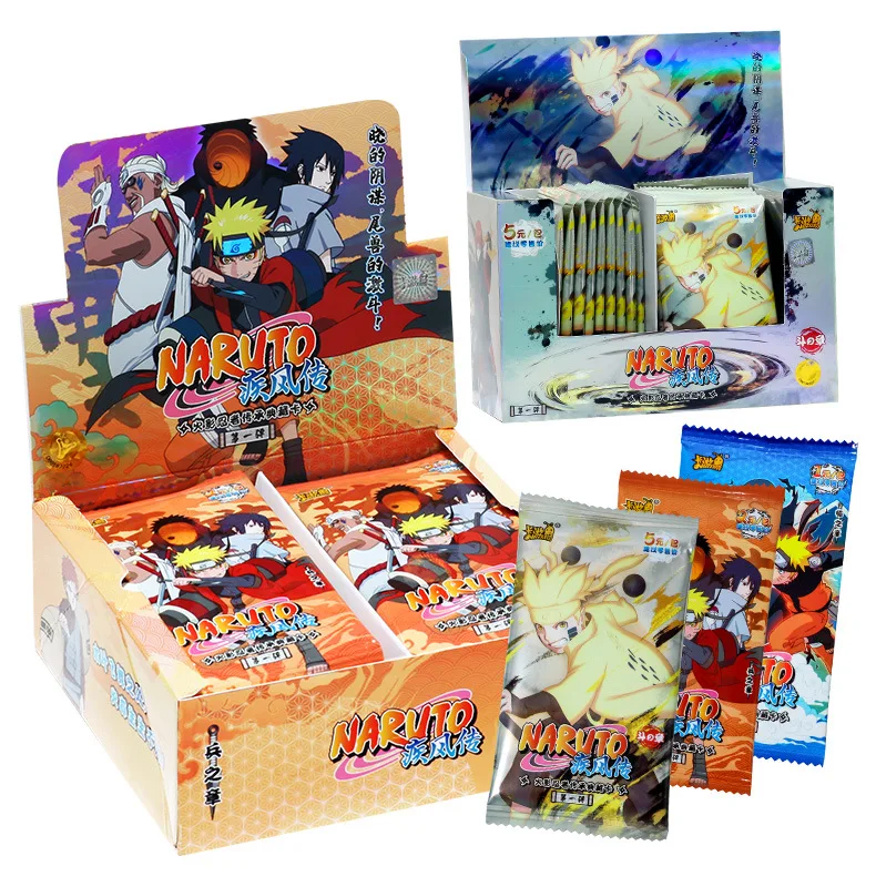 Cartas De Narutoes Uzumaki Uchiha Sasuke Tcg, Cartas coleccionadas De Cartas, 100-180 Uds., tarjetas De juego por caja para regalo De ni&ntilde;os-1