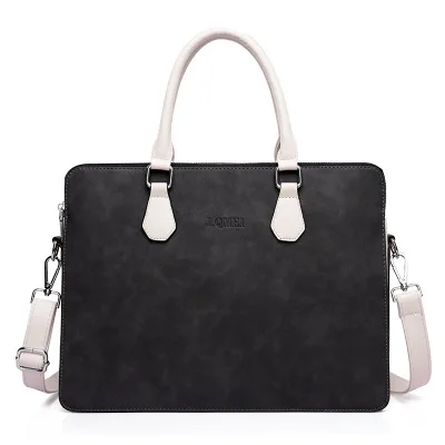 Style 2 Black Модная сумка для ноутбука для женщин 15,6 15 14 13,3 13 дюймов Сумка роскошное качество PU кожа водонепроницаемые сумки на плечо для ноутбука - Цвет: Style 2 Black