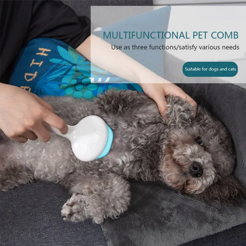 

2021 Hair Removal Comb for Dogs Cat Detangler Fur Trimming Dematting Deshedding Brush Grooming Tool For matted Long Hair Curly X
