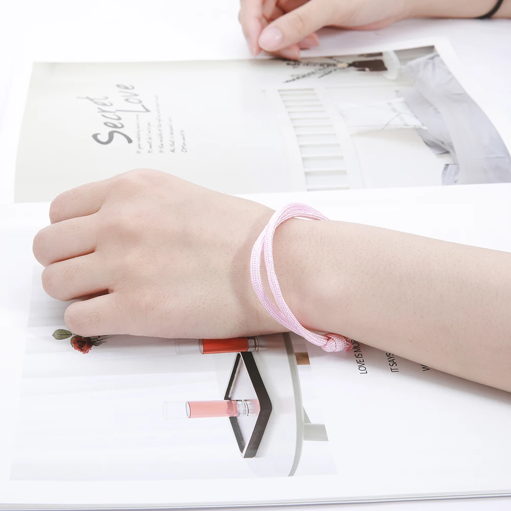 Регулируемый нейлоновый браслет LIKGREAT для мужчин и женщин однотонные браслеты в