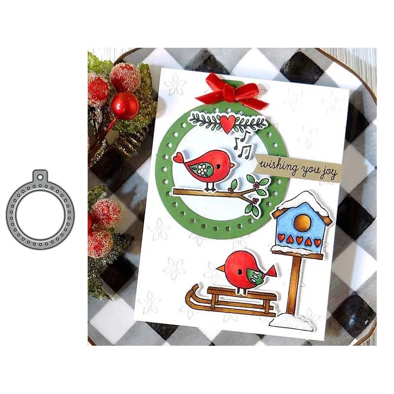 2020 круглые этикетки металлические Вырубные штампы сделай сам скрапбукинг бумага