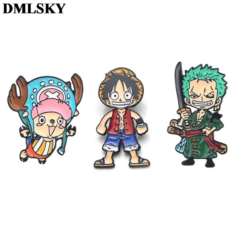 

20pcs/lot DMLSKY Anime Brooch Cartoon Enamel Pins For Women Men Backpack Pins Personality Metal brooches M4120