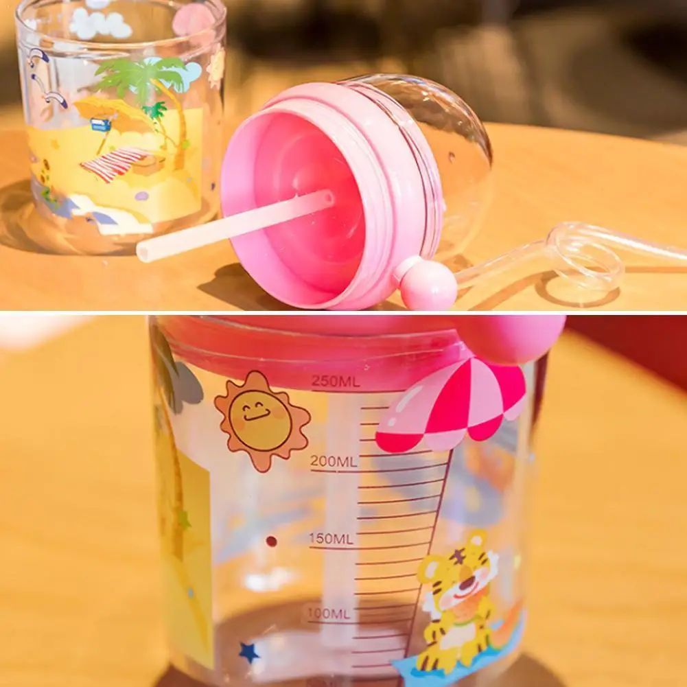 Taza de pulverizaci&oacute;n de agua de ballena, taza de paja antica&iacute;da para ni&ntilde;os, Linda H5V3-1