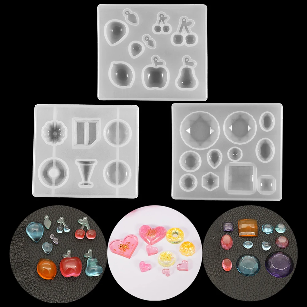 

1Pcs Earring Pendant Silicone Mold Candy Heart Fruits Diamond Shape Epoxy Resin Molds For DIY Crafts Jewelry Making Accessories