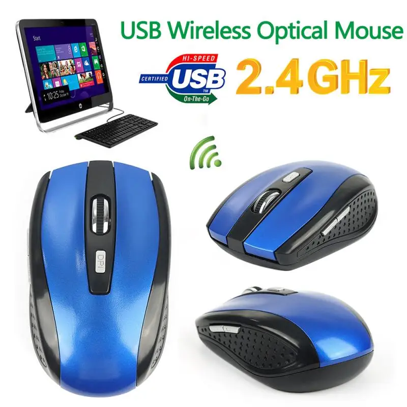 

Оптическая беспроводная мышь 2,4 ГГц, USB-приемник, мыши Windows 2000/XP/Vista HG22, 1 шт.