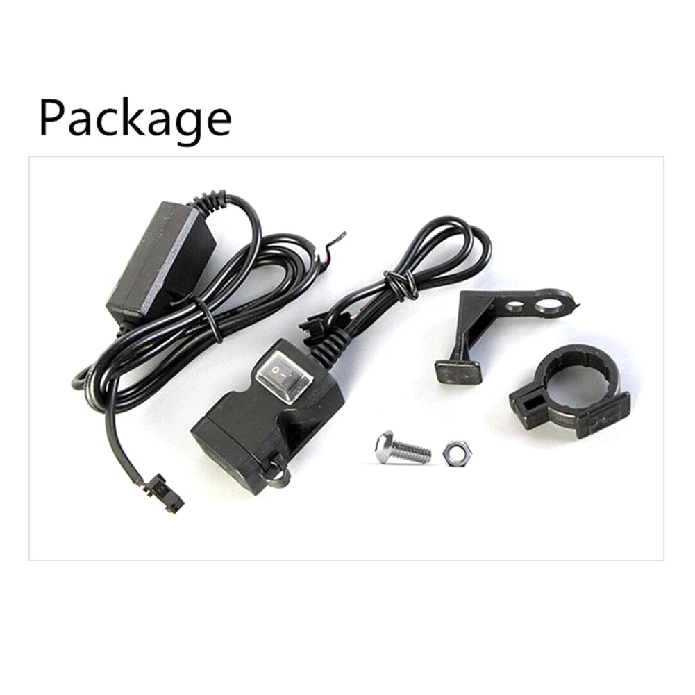 12-24 в двойной 2 USB мотоцикл разъем для руля + переключатель крепления IP66