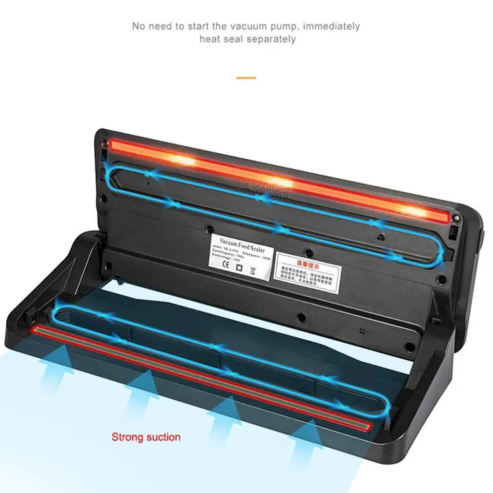 

White Dolphin Food Vacuum Sealer With 10pcs Food Storage Bags And Hose Home Electric Vacuum Sealer Packing Machine 220V 110V