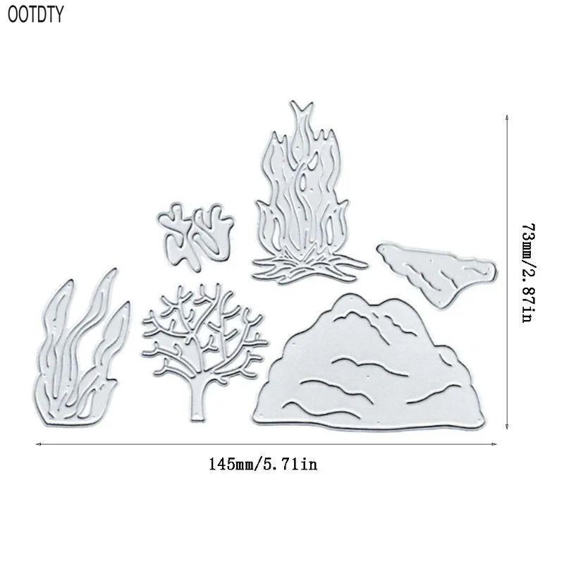

OOTDTY DIY Seaweed Coral Cutting Dies Embossing Stencil Template for Scrapbooking Embossing Paper Card making Album Decoration
