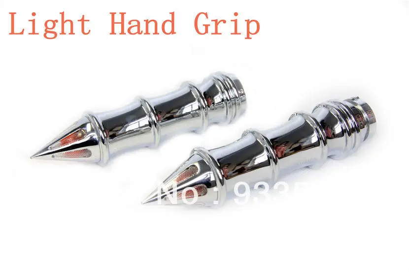 

1" 25mm Chrome Motorcycle Hand Grips Turn Signals For Harley XL Sportster Road King Dyna Suzuki Volusia Intruder Boulevard