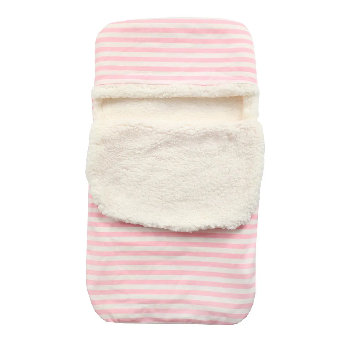Детские одеяла для новорожденных зимний теплый полосатый флисовая Пеленка сумка